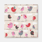 Vogels in liefde magneet (Voorkant)