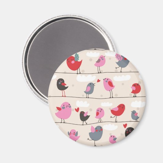 Vogels in liefde magneet (Voorkant / Achterkant)