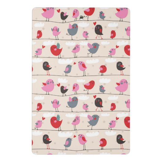 Vogels in liefde mini klembord (Achterkant)