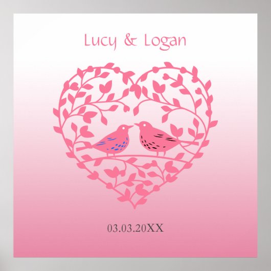 Vogels in liefde poster (Voorkant)