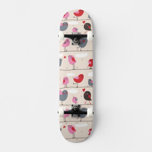 Vogels in liefde skateboard (Voorkant)