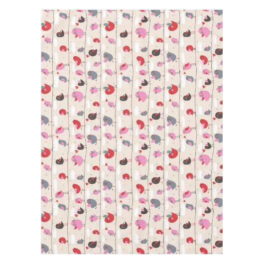 Vogels in liefde tafelkleed (Voorkant)