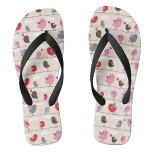 Vogels in liefde teenslippers