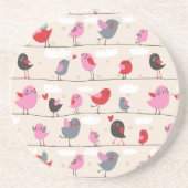 Vogels in liefde zandsteen onderzetter (Voorkant)