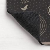 Vogels in liefdesdesign3 Black Mousepad Muismat (Hoek)