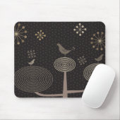 Vogels in liefdesdesign3 Black Mousepad Muismat (Met muis)