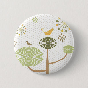 Vogels in liefdesontwerp 3 Botton1 Ronde Button 5,7 Cm