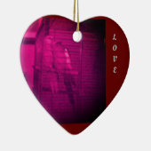 Vogels in Love Kerstmis Heart Ornament (Rechts)