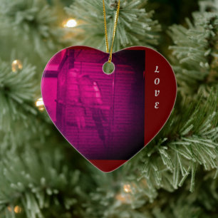 Vogels in Love Kerstmis Heart Ornament