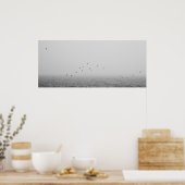 Vogels in mist poster (Keuken)