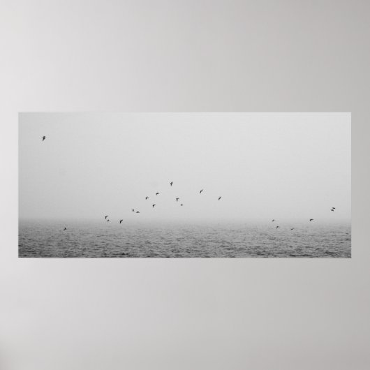 Vogels in mist poster (Voorkant)