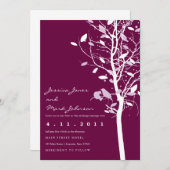 Vogels in pruimenboom met bladeren kaart (Voorkant / Achterkant)