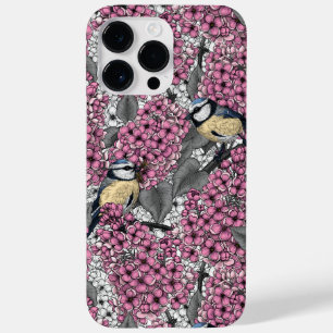 Vogels in roze lila tuin Case-Mate iPhone 14 pro max hoesje