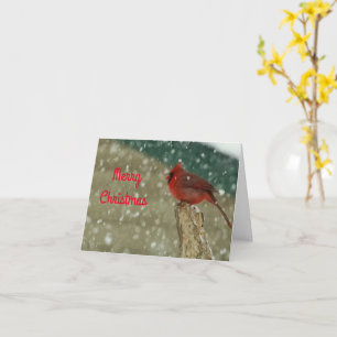 Vogels in Sneeuw Kerstkaart Kaart