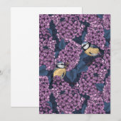 Vogels in violette lila tuin (Voorkant / Achterkant)