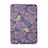 Vogels in violette lila tuin badmat (Voorkant Verticaal)