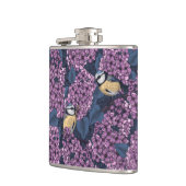 Vogels in violette lila tuin heupfles (Links)