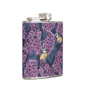 Vogels in violette lila tuin heupfles (Rechts)