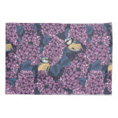 Vogels in violette lila tuin kussensloop (Achterkant)