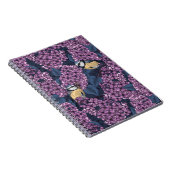 Vogels in violette lila tuin notitieboek (Rechterzijde)