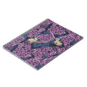 Vogels in violette lila tuin notitieboek (Linkerzijde)