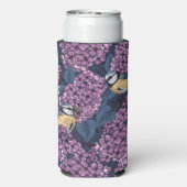 Vogels in violette lila tuin seltzer blikjeskoeler (Seltzer Achterkant)