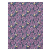 Vogels in violette lila tuin tafelkleed (Voorkant)
