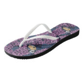 Vogels in violette lila tuin teenslippers (Schuin)