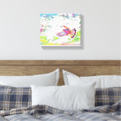 Vogels in vlucht: een symfonie van vrijheid canvas afdruk (Insitu (Slaapkamer))