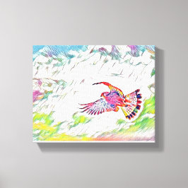 Vogels in vlucht: een symfonie van vrijheid canvas afdruk