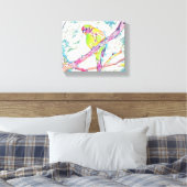 Vogels in vlucht: een symfonie van vrijheid canvas afdruk (Insitu (Slaapkamer))