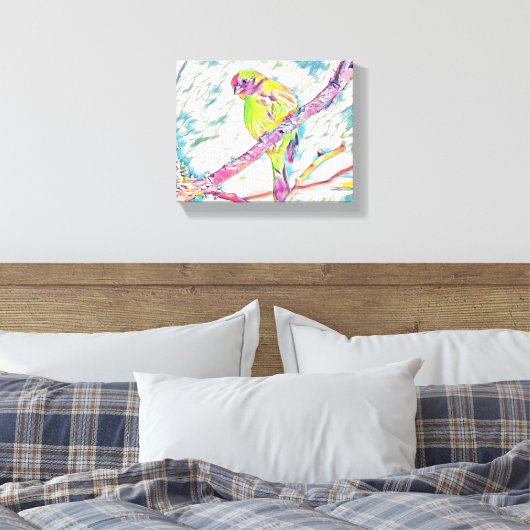 Vogels in vlucht: een symfonie van vrijheid canvas afdruk (Insitu (Slaapkamer))