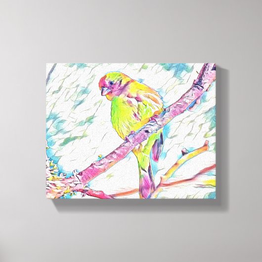 Vogels in vlucht: een symfonie van vrijheid canvas afdruk (Voorkant)