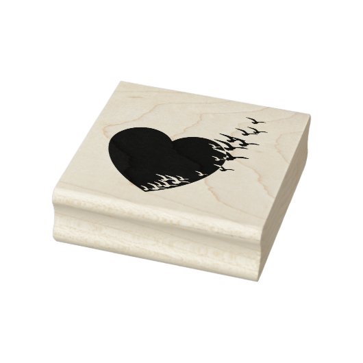 Vogels in vlucht Hart Rubberstempel (Stempel)