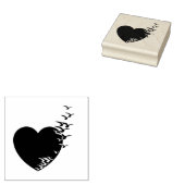 Vogels in vlucht Hart Rubberstempel (Gestempeld)