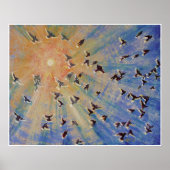 Vogels in vlucht poster (Voorkant)