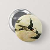 Vogels in vlucht ronde button 5,7 cm (Voorkant /achterkant)