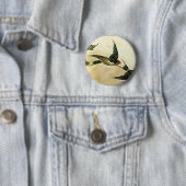 Vogels in vlucht ronde button 5,7 cm (In situ)