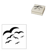 Vogels in vlucht - Rubber Stamp Rubberstempel (Gestempeld)