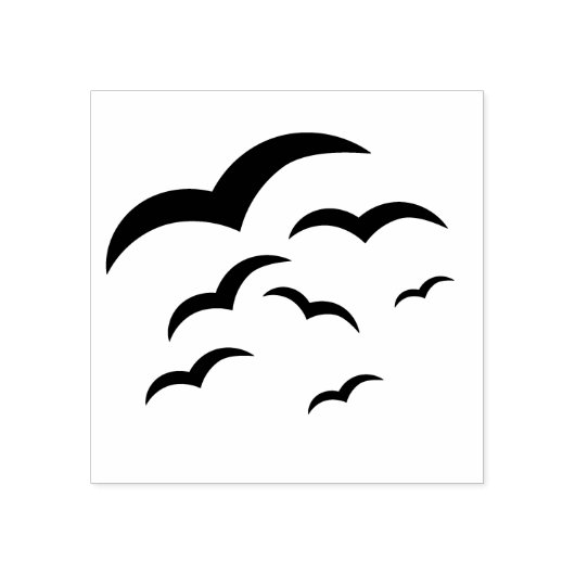 Vogels in vlucht - Rubber Stamp Rubberstempel (Afrduk)