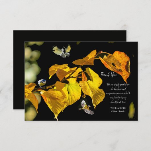 Vogels in vlucht Sympathie Dank u Kaarten (Voorkant / Achterkant)