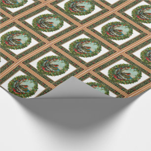 vogels in Wreater Kerstmis Cadeaupapier