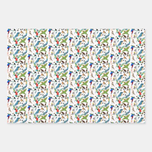 vogels inpakpapier vel (Voorkant 2)