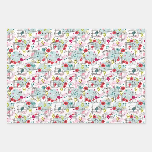 vogels inpakpapier vel (Voorkant)