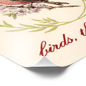 Vogels Inspirerend Quote, Vogelbloemenkrans Foto Afdruk (Hoek)