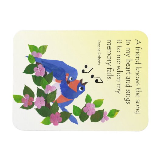 Vogels Inspirerend Vriendschap Quote Koelkastmagne Magneet (Horizontaal)