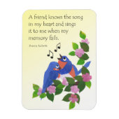 Vogels Inspirerend Vriendschap Quote Koelkastmagne Magneet (Verticaal)