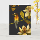 Vogels IV van Chinoiserie - Wenskaart Kaart (Gele Bloem)