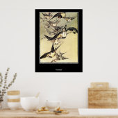 Vogels Japanse Vintage Poster (Keuken)
