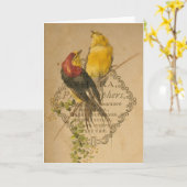 vogels kaart (Gele Bloem)